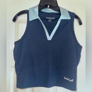 Barstool Golf Navy Sleeveless Top